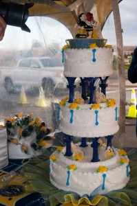 WVU-themed wedding cake